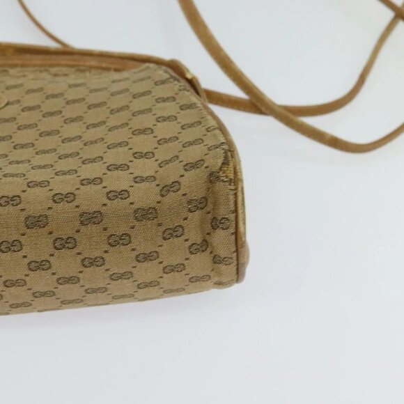 GUCCI Micro GG Supreme Shoulder Bag PVC Beige Gold 001 261 1053 Auth BA2223 - Picture 4 of 16